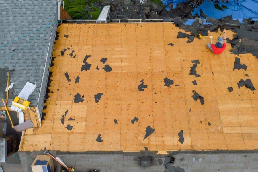 Removal of Old Roof and Replacement with All New Shingle Being Applied